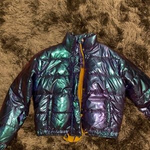 METALLIC PUFFER JACKET
